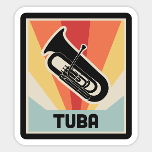 Vintage Style TUBA Poster Sticker